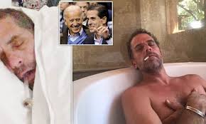 Hunter Biden all drugged out in bath tub