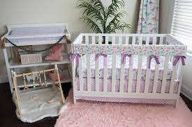 baby girl dinosaur crib bedding set