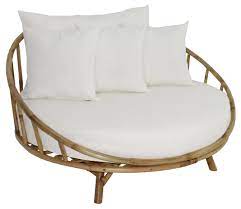olu bamboo large round patio daybed