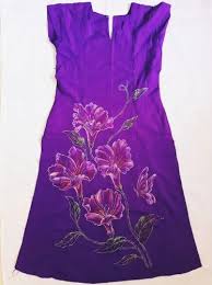 Fabric Colour Fl Design On The Dress