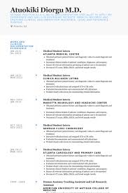 Cv Template Medical Student Resume Examples