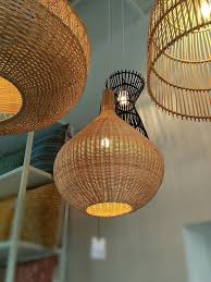 Rattan Lampshade Bamboo Hanging Lamp
