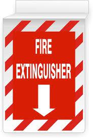 fire extinguisher drop ceiling sign i