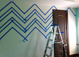How To Paint A Chevron Wall Project