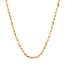Yellow Gold Diamond Cut Solid Rope Chain 3mm Reeds Jewelers