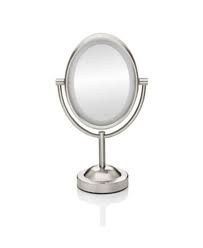 conair double sided lighted oval mirror