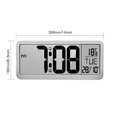Battery Powered Digital Wall Clock With