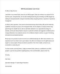 free 8 recommendation letter sles