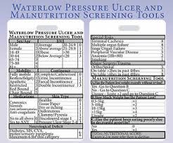 Details About Nursing Lanyard Reference Card Waterlow Pressure Ulcer And Malnutrition Tool