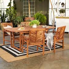 Extendable Wood Outdoor Patio Dining