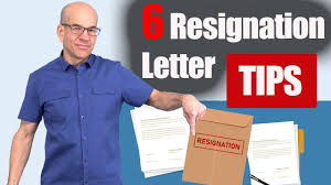writing a formal resignation letter