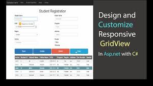 customize responsive gridview
