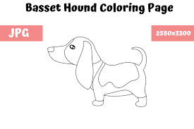 Click on any of the pictures of dogs above to start coloring. Basset Hound Coloring Page For Kids Graphic By Mybeautifulfiles Creative Fabrica