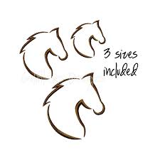 Horse Embroidery Design 3 Sizes Included Embroidery Machine