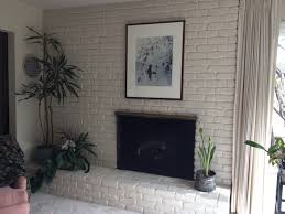 Ugly White Brick Fireplace Raised Hearth