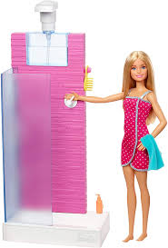 Li'l woodzeez bunk bed playset in suitcase. Barbie Fxg51 Deluxe Set Mobel Badezimmer Und Puppe Mit Funktionierender Dusche Puppen Spiezeug Ab 3 Jahren Amazon De Spielzeug