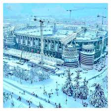 Real madrid football club has unveiled plans which would transform their existing santiago bernabéu home, reestablishing the arena as a worldwide sporting landmark. The Football Arena Real Madrid Stadium Santiago Bernabeu Covered With Snow What A Beauty Facebook