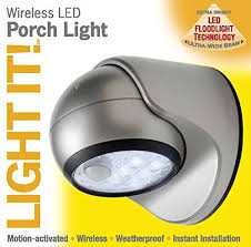Light It By Fulcrum 20031 101 6 Led Wireless Motion Sensor Security Porch Light Single Silver Tag Level