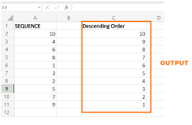 sequence function in excel javatpoint