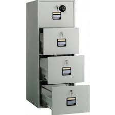 4 drawer fire resistant file cabinet