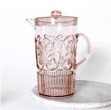 acrylic ascot pitcher pink humble home