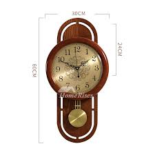 Wooden Pendulum Wall Clock Large