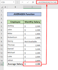 calculate average salary in excel