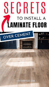 install a laminate floor over concrete