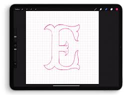 3d letter with drop shadow in procreate