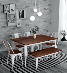Novo 6 Seater Dining Set With Bench