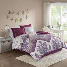 purple twin xl comforter set id10 1352