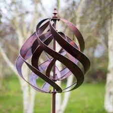 spiral sphere copper wind spinner
