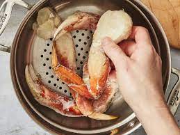 Frozen Crab Legs Steamed Time gambar png