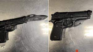 replica handgun with knife blade: LAPD ...