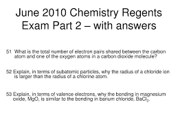 Ppt June 2010 Chemistry Regents Exam