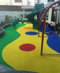 color coated kids play area epdm rubber
