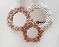 Set Of 3 Macrame Mirror Mandala Mirror