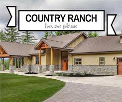 Along with front covered wraparound porches, the vast majority of ranch house plans also detail a rear deck, verandah or covered porch into the. Country Ranch House Plans Rustic Estate Style Without Stairs