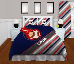 Boys Baseball Themed Comforter Set