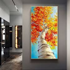 Abstract Tree Oil Painting On Canvas