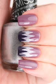 jagged stencilled zigzags using opi