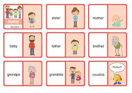 Are there any free family tree chart templates? Domino Family Englisch Lernen Kinder Englisch Grundschule Grundschule