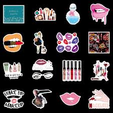 100pcs makeup cosmetics stickers cute