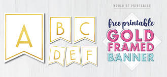 Gold free printable banner letters use our gold free printable banner letters to make any custom banner message that you would like to make add your childs name on a happy birthday banner make an easter banner new year banner christmas banner baby shower decoration congratulations. Free Printable Gold Framed Banner Letters World Of Printables