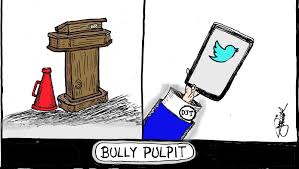Liccar cartoon: Bully pulpit