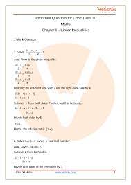 Cbse Class 11 Maths Chapter 6 Linear