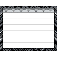 Black And White Calendar Chart Ctp1533