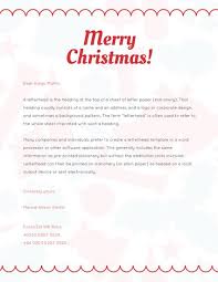 Red Icons Pattern Christmas Letterhead Templates By Canva