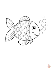rainbow fish coloring pages free