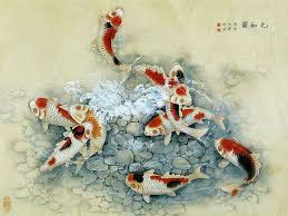 asian art11 koi fish painting chinese